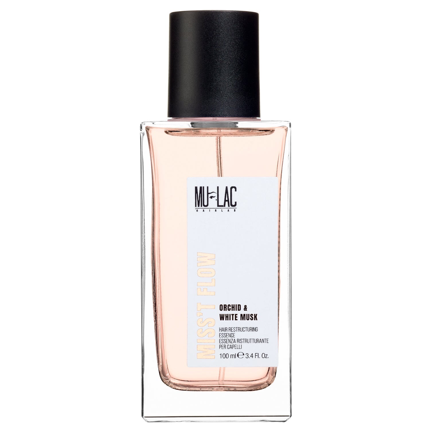 Mulac Cosmetics MISS'T FLOW - Essenza Ristrutturante per Capelli 100 ml - Fragranza Orchid & White Musk, Vegan e Cruelty Free