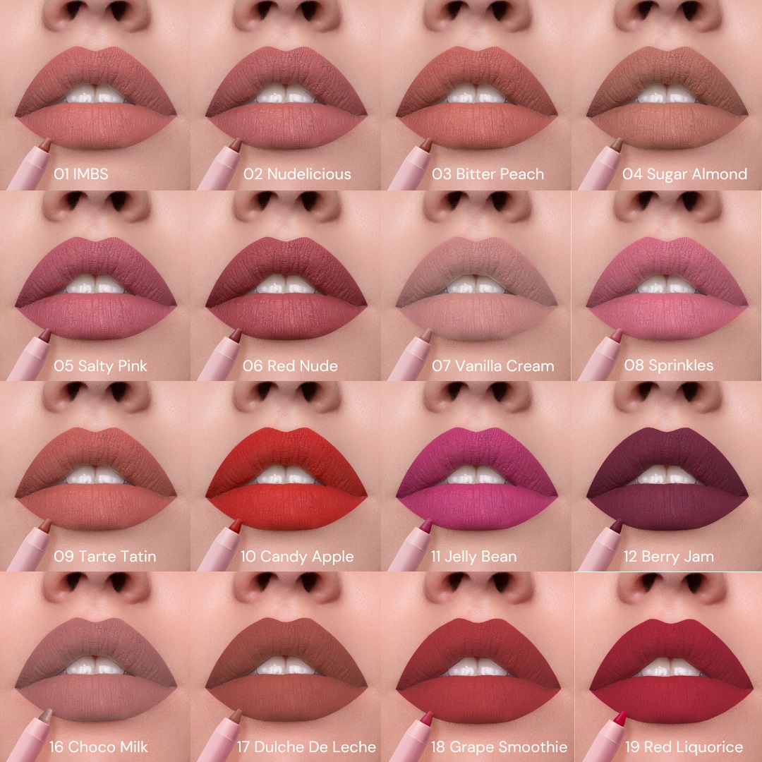 Mulac Lip Master Matita Labbra 17 Dulce de Leche - Nude Chiaro Caramello, 24h No-Transfer, Water Resistant, Vegan