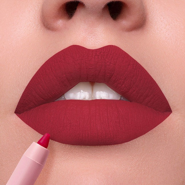Mulac Lip Master Matita Labbra 19 Red Liquorice - Rosso Profondo Neutro, 24h No-Transfer, Water Resistant, Vegan, 1.2g