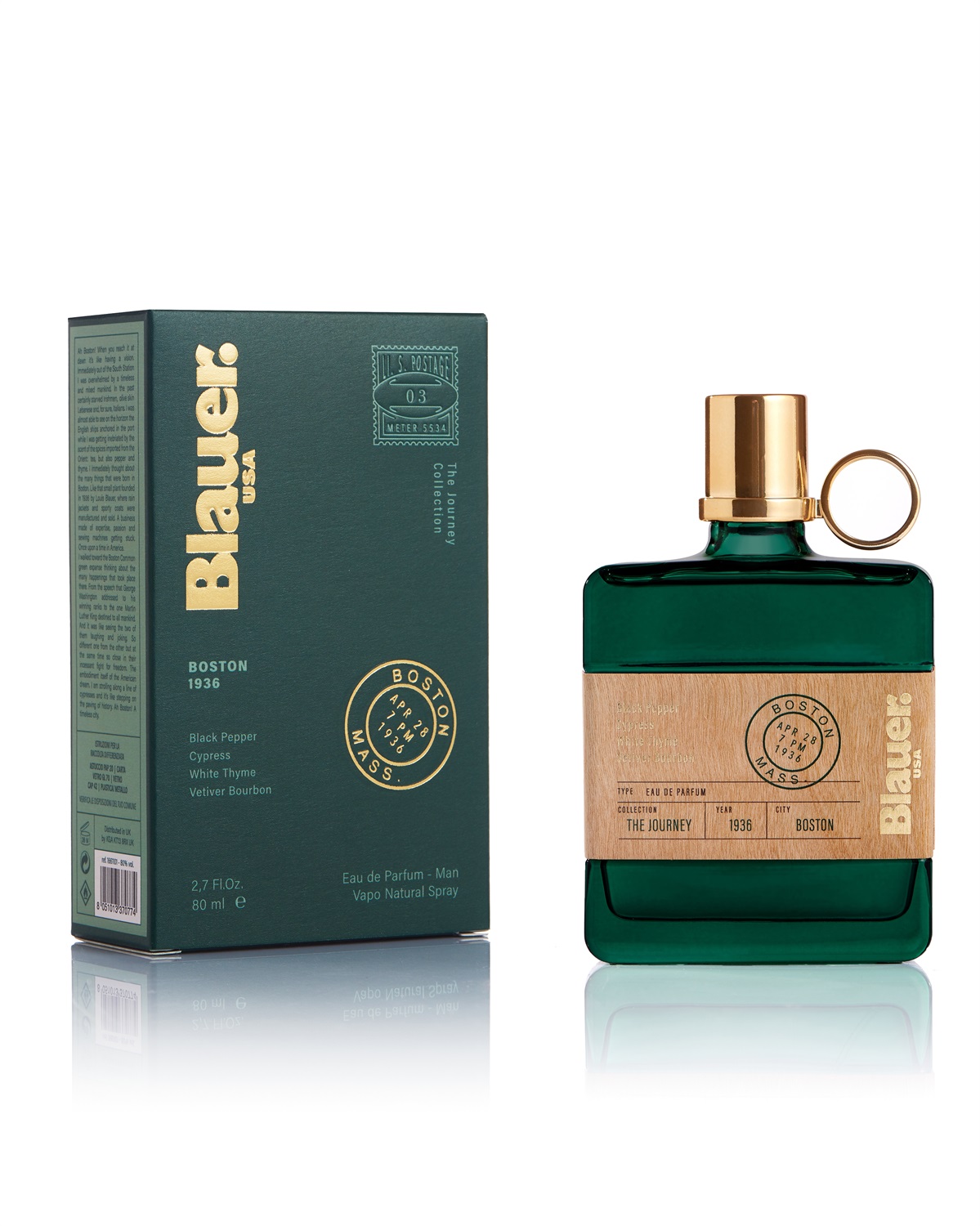 Blauer The Journey Collection Boston 1936 Eau De Parfum 80ml - Note Agrumate, Speziate e Legnose