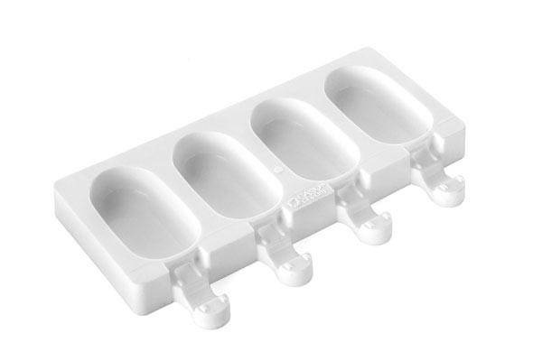 Silikomart Stampo per Ghiaccioli Mini Classic GEL01M - Silicone Bianco, 38 x 73 h 18 mm, Resistente da -60 °C a 230 °C