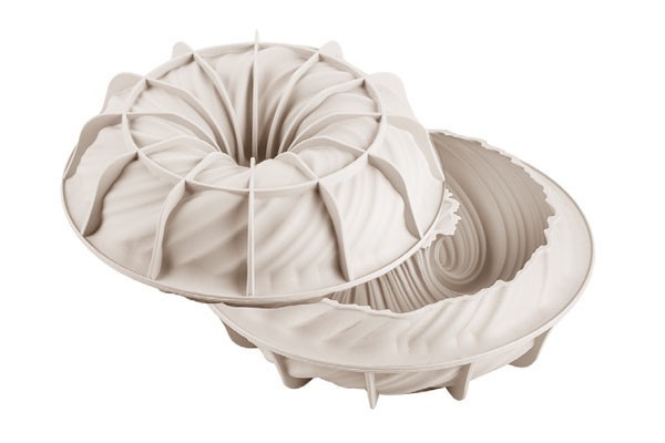 Silikomart Intreccio Stampo in Silicone Ø210 h 70 mm, 1.6 Litri, Grey - Design Raffinato per Dolci