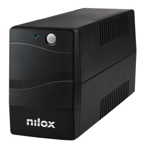 Nilox UPS Premium Line Interactive 800 VA - Stabilizzatore di Tensione con AVR, Protezione per Computer e Periferiche, 2 Prese d'Uscita