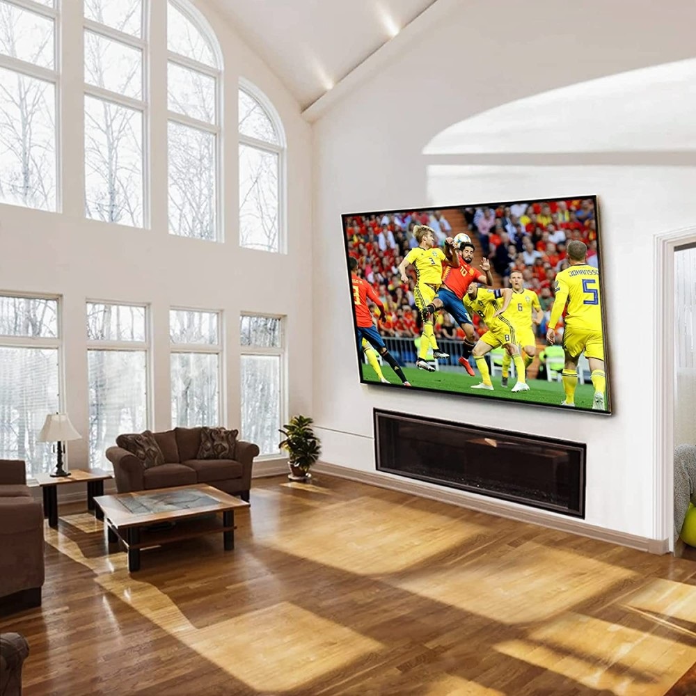 Techly Supporto a Muro Inclinabile per TV LED LCD 42-80'' Nero - Staffa Universale VESA fino a 800x500, Inclinazione /-15°, Supporto fino a 80 kg