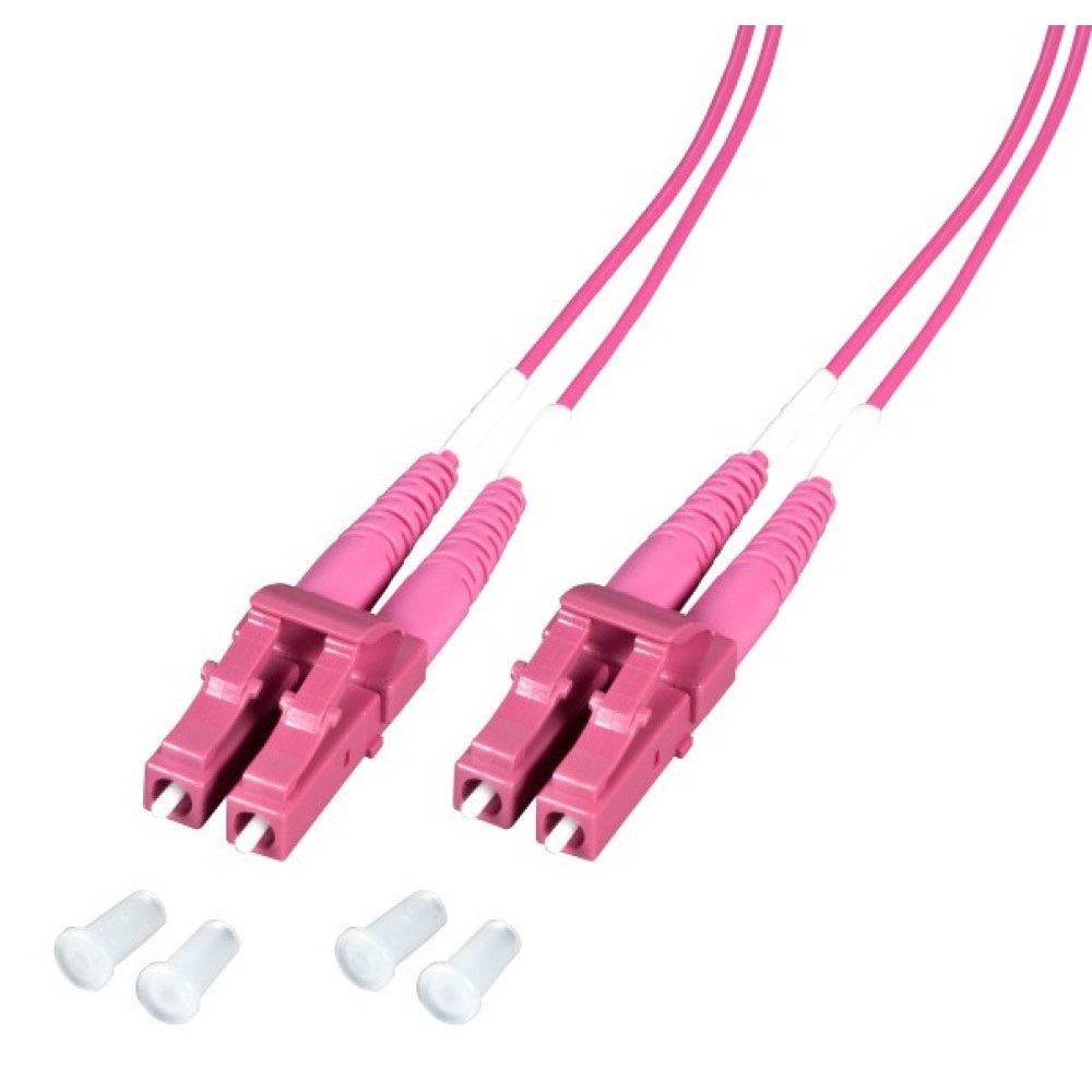 TECHLY ILWL OM412-LCLC-020T Cavo Fibra Ottica Multimodale LC/LC 50/125 2m OM4 Fucsia