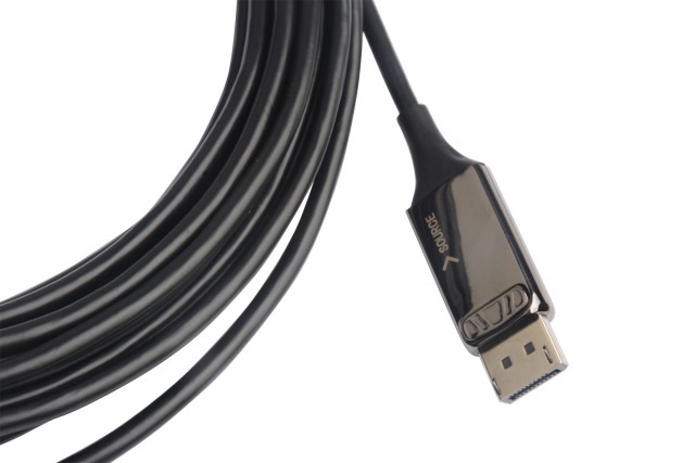 Techly Cavo Ottico Attivo DisplayPort 1.4 - 20m, 8K@60Hz, 32.4 Gbps, Connettori a Scatto, Nero