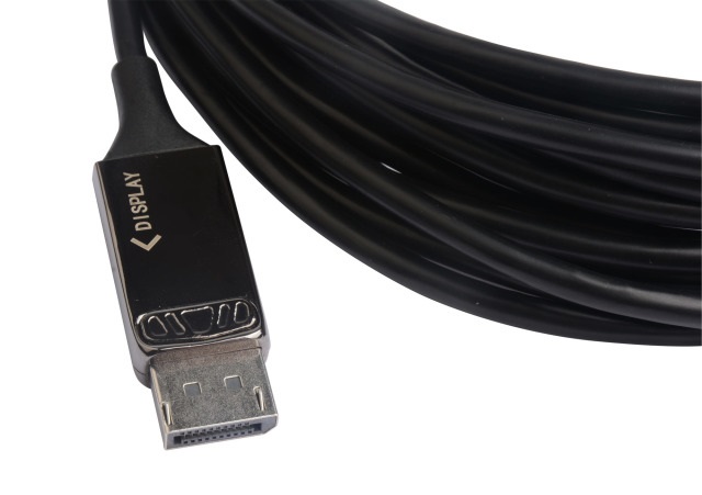 Techly Cavo Ottico Attivo DisplayPort 1.4 - 20m, 8K@60Hz, 32.4 Gbps, Connettori a Scatto, Nero