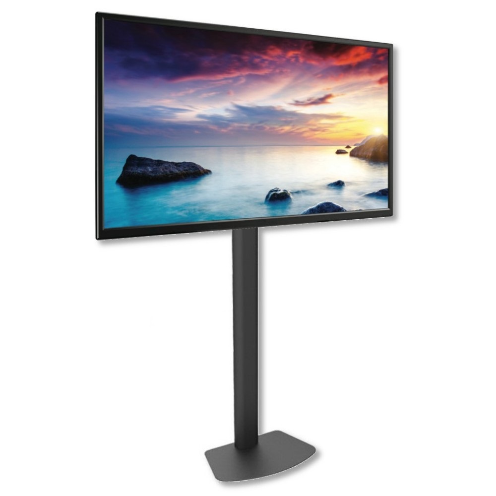 Techly Supporto a Pavimento per TV LCD/LED/Plasma 32-55'' - Capacità 40 kg, VESA fino a 600x400 mm, Colore Nero