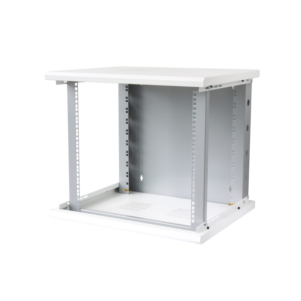 Techly I-CASE EW-2010WH5 Armadio Rack 19'' a muro 10U prof. 500mm Bianco con porta in vetro temprato