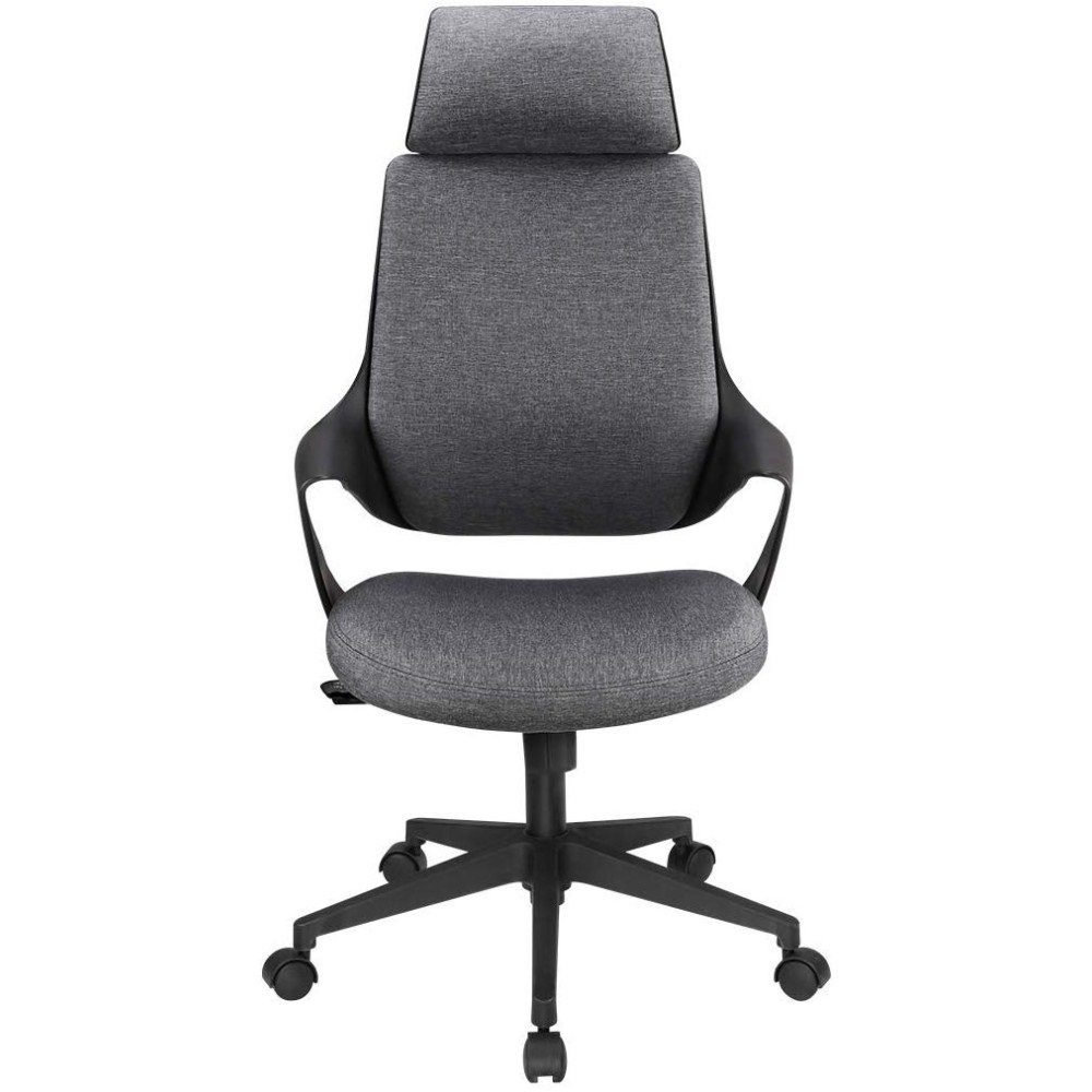 TECHLY Sedia per Ufficio con Schienale Alto Imbottito Grigio - Design Moderno