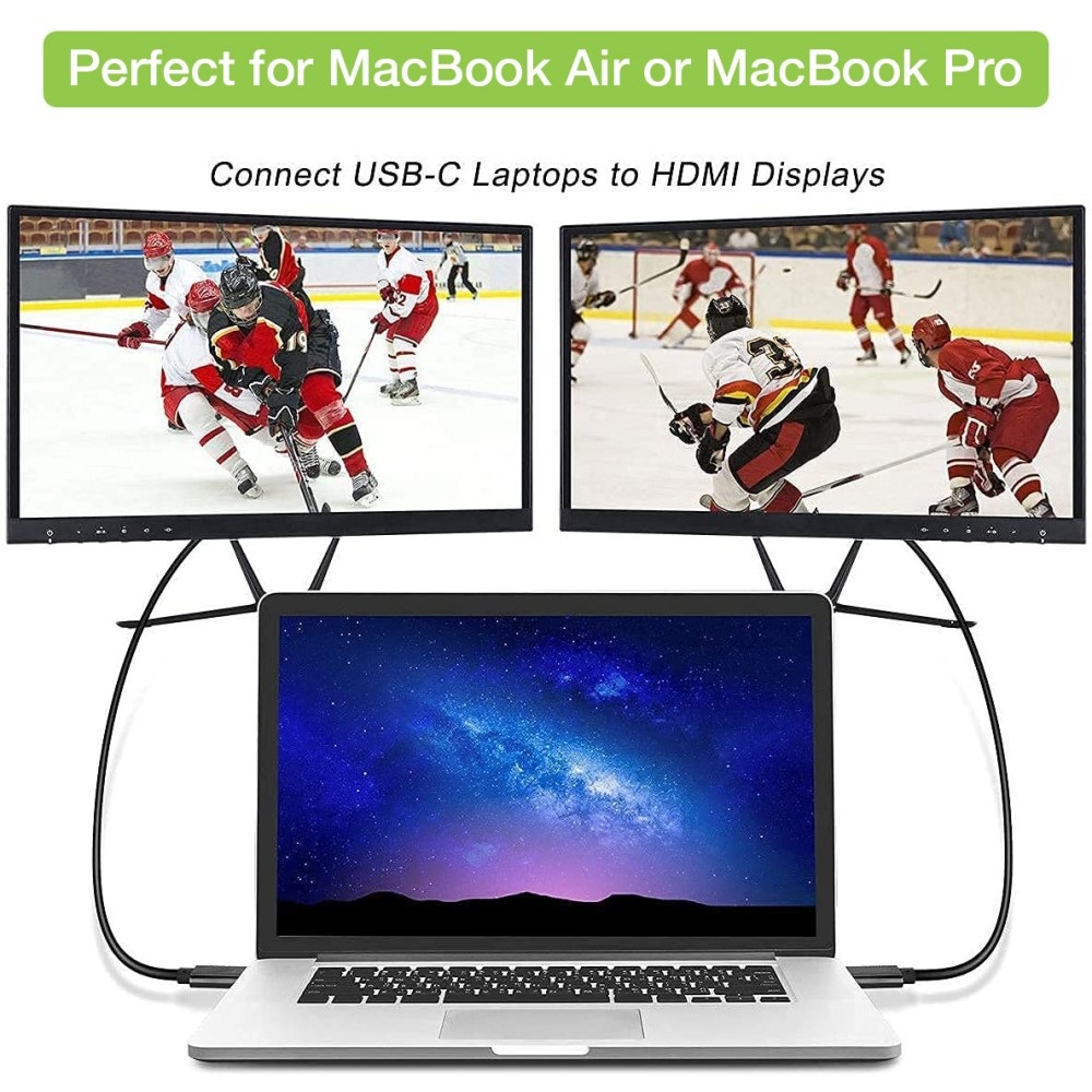 Techly Professional Cavo Adattatore USB-C Maschio a HDMI 2.0 4K - 2m, Custodia in ABS, Rivestimento PVC