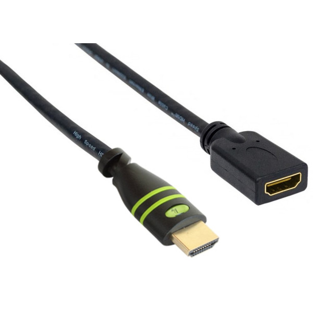 Techly Cavo Prolunga HDMI™ High Speed con Ethernet 4K 30Hz M/F 5,0 m Nero