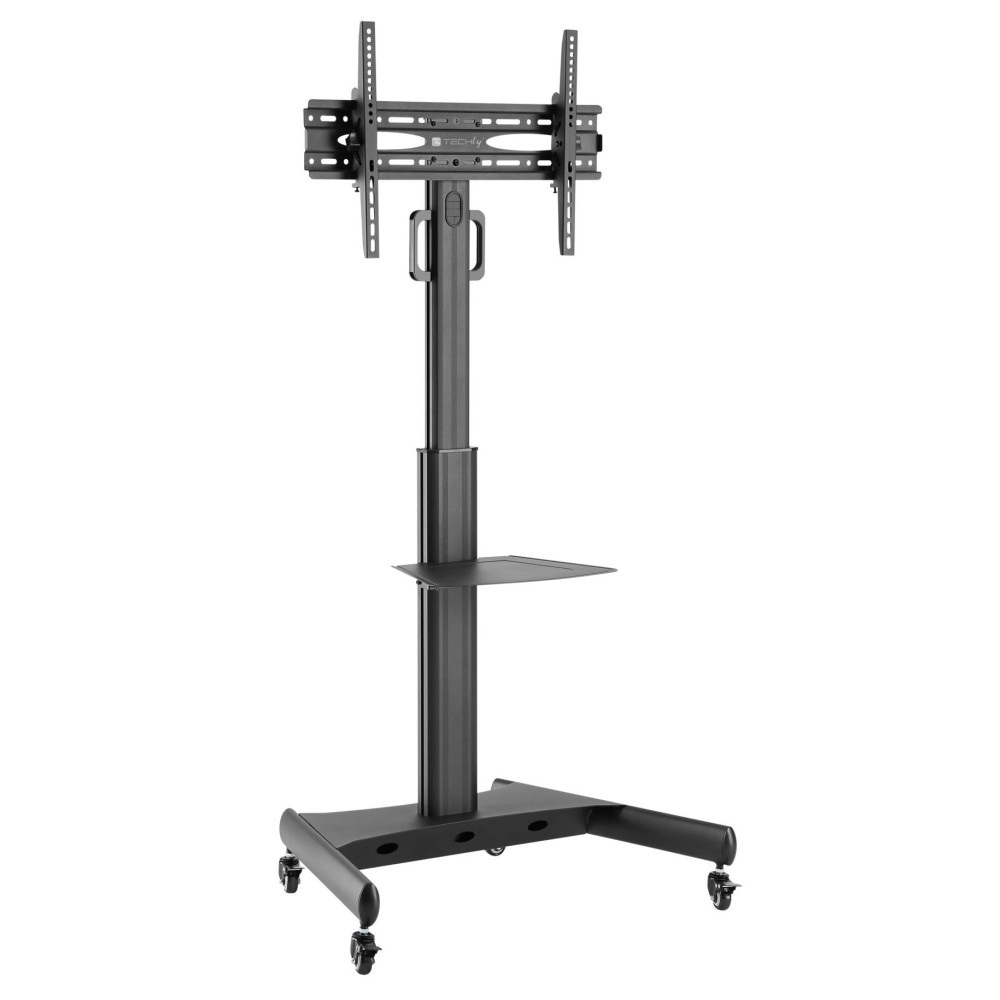 Techly Supporto a Pavimento con Mensola Trolley per TV LCD/LED 32-65'' - Capacità 35 kg, VESA fino a 600x400, Mensola Regolabile