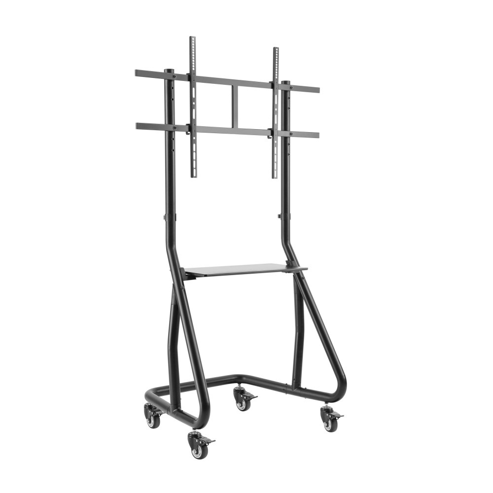 Techly Supporto a pavimento per TV da 60'' a 105'' - Massimo peso supportato 100 kg, VESA fino a 1000x600, con gestione cavi e ruote