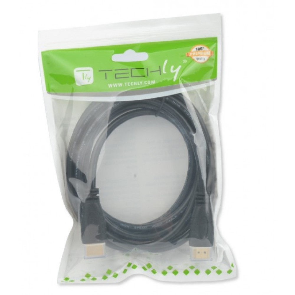 Techly Cavo HDMI 2.0 4K 60Hz 9m M/M con Tripla Schermatura e Trasmissione Ottimizzata