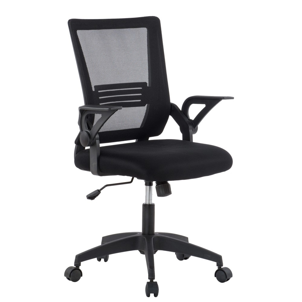 TECHLY Sedia da Ufficio Imbottita con Schienale in Rete - Modello ICA-CT MC003BK