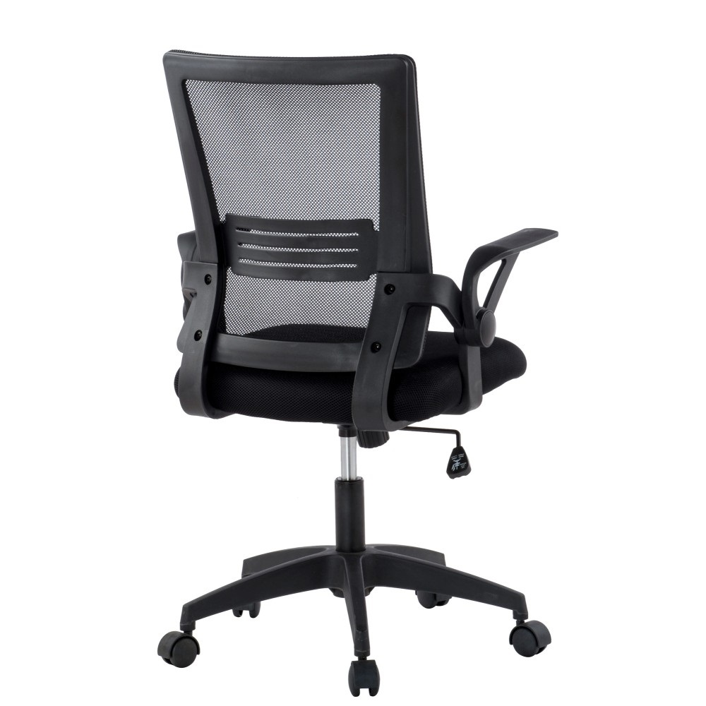 TECHLY Sedia da Ufficio Imbottita con Schienale in Rete - Modello ICA-CT MC003BK