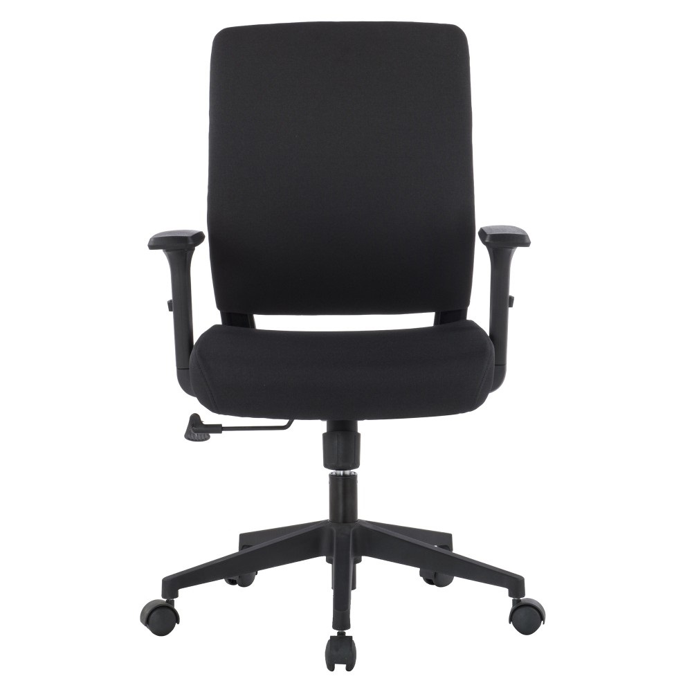 TECHLY Poltrona da Ufficio ICA-CT DC001BK con Seduta Imbottita, Braccioli e Schienale Imbottito - Colore Nero
