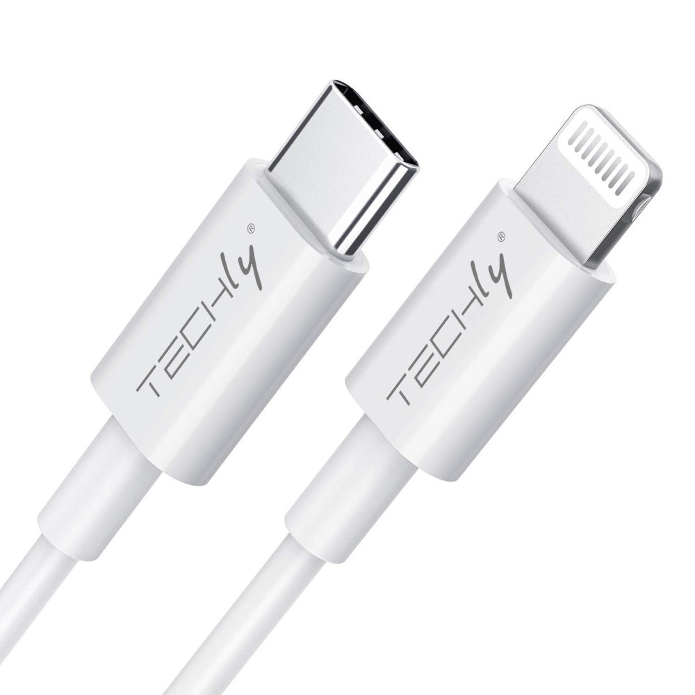 Techly Cavo di Ricarica e Sincronizzazione USB-C a Lightning 1m Bianco