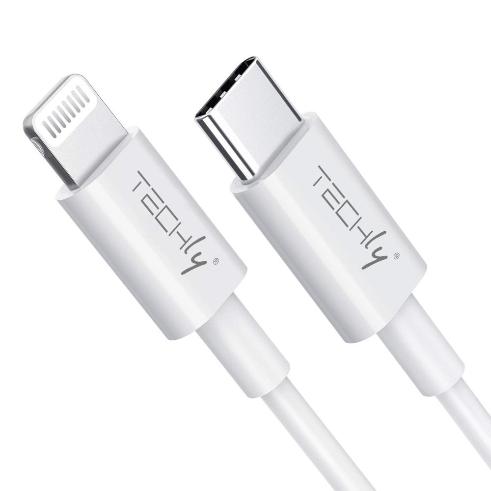 Techly Cavo di Ricarica e Sincronizzazione USB-C a Lightning 1m Bianco