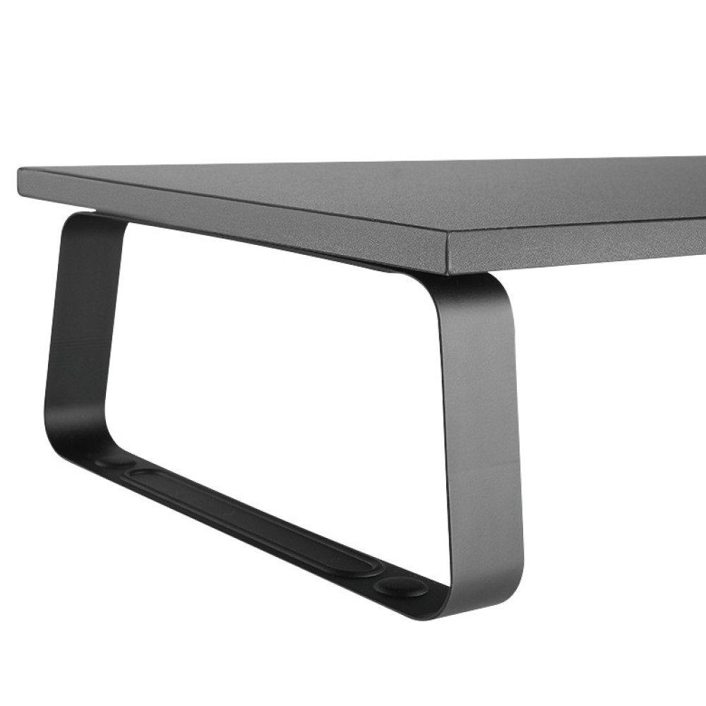 Techly Supporto di Rialzo Elegante per Monitor e Laptop da Scrivania - Nero