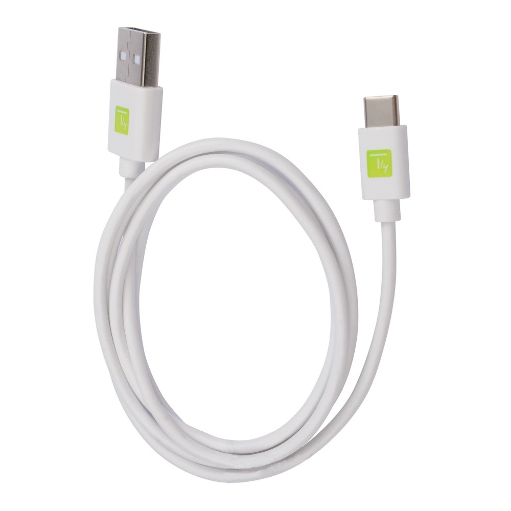 Techly Professional Cavo USB A Maschio 2.0 / USB-C Maschio 1m Bianco - Ricarica e Sincronizzazione