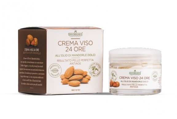 Alhea Crema Viso 24h All'Olio Di Mandorle Dolci 50ml - Antirughe e Idratante