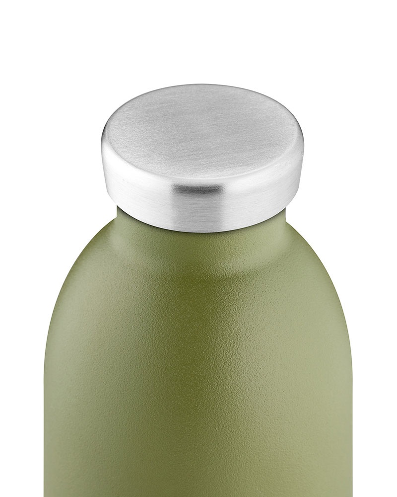 24Bottles Clima Bottle - Borraccia Termica 500 ml in Acciaio Inox Stone Sage, 100% Ermetica (12h Caldo, 24h Freddo), Design Italiano, Ecologica