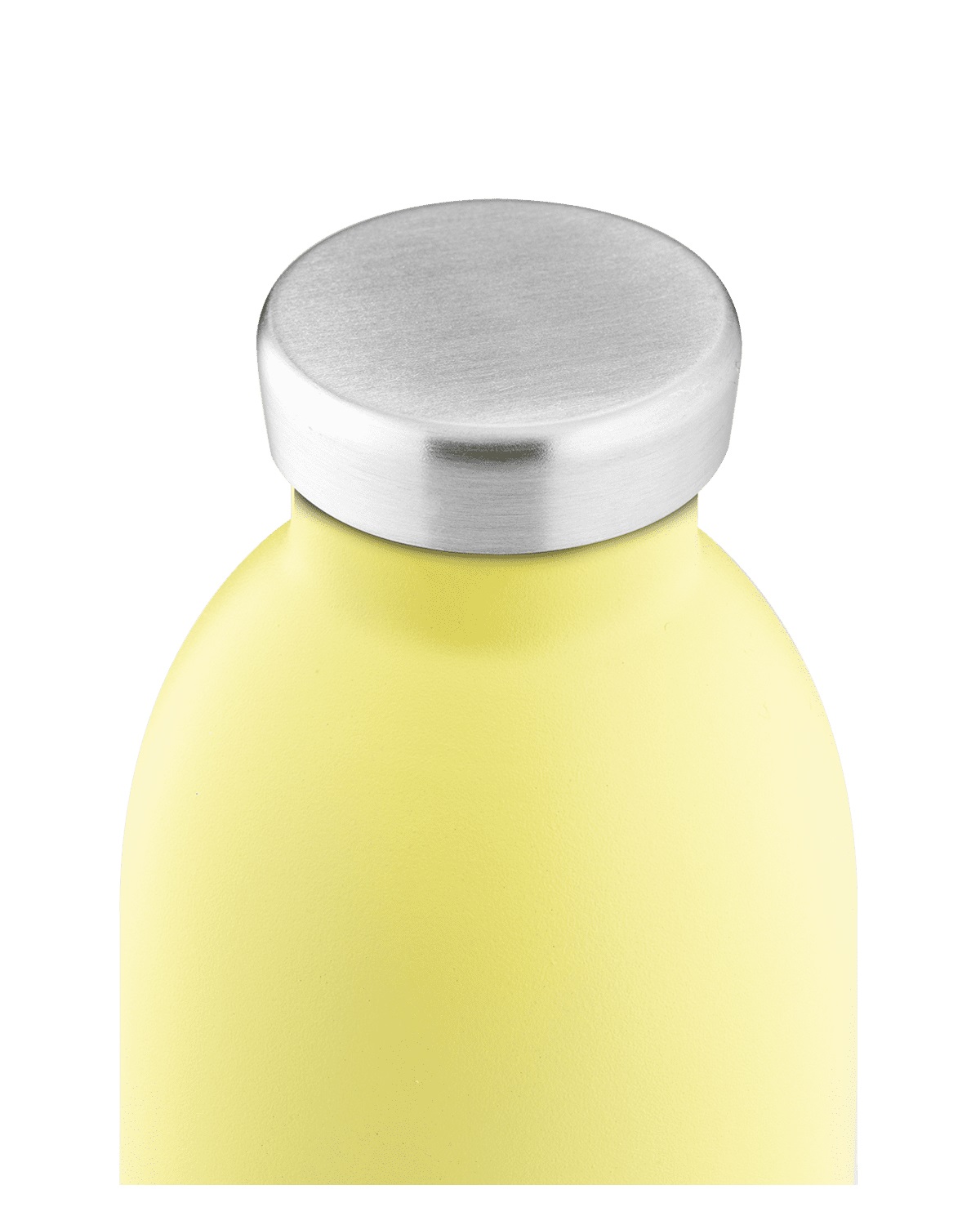 24Bottles Clima Bottle - Borraccia Termica 500 ml in Acciaio Inox Gialla, 100% Ermetica, Design Italiano, Mantiene Caldo per 12 Ore e Freddo per 24 Ore