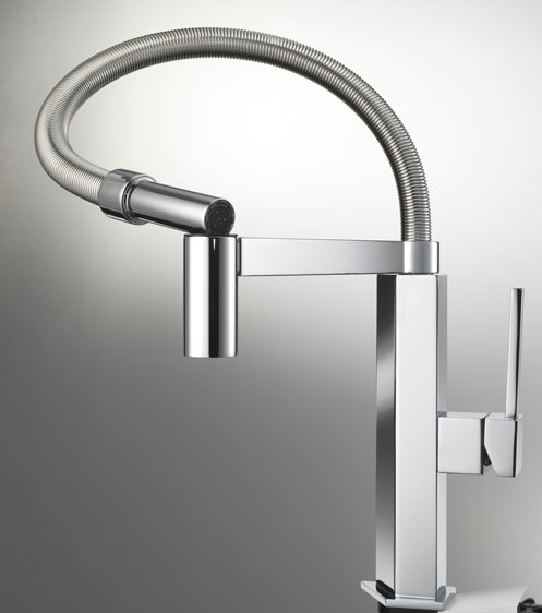 Foster Miscelatore Monocomando Cucina GK 8488 000 - Cromo, Canna Girevole e Snodabile, Materiale Ottone