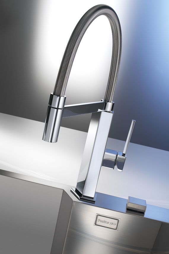 Foster Miscelatore Monocomando Cucina GK 8488 000 - Cromo, Canna Girevole e Snodabile, Materiale Ottone