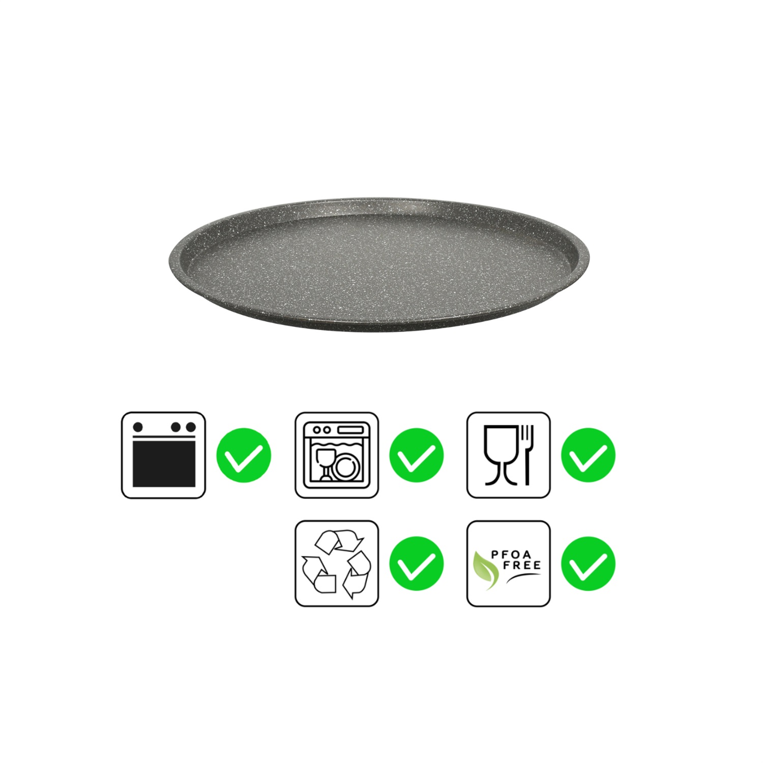 Aeternum Madame Bakeware Tortiera Crostata 28 cm in Acciaio al Carbonio Grigio