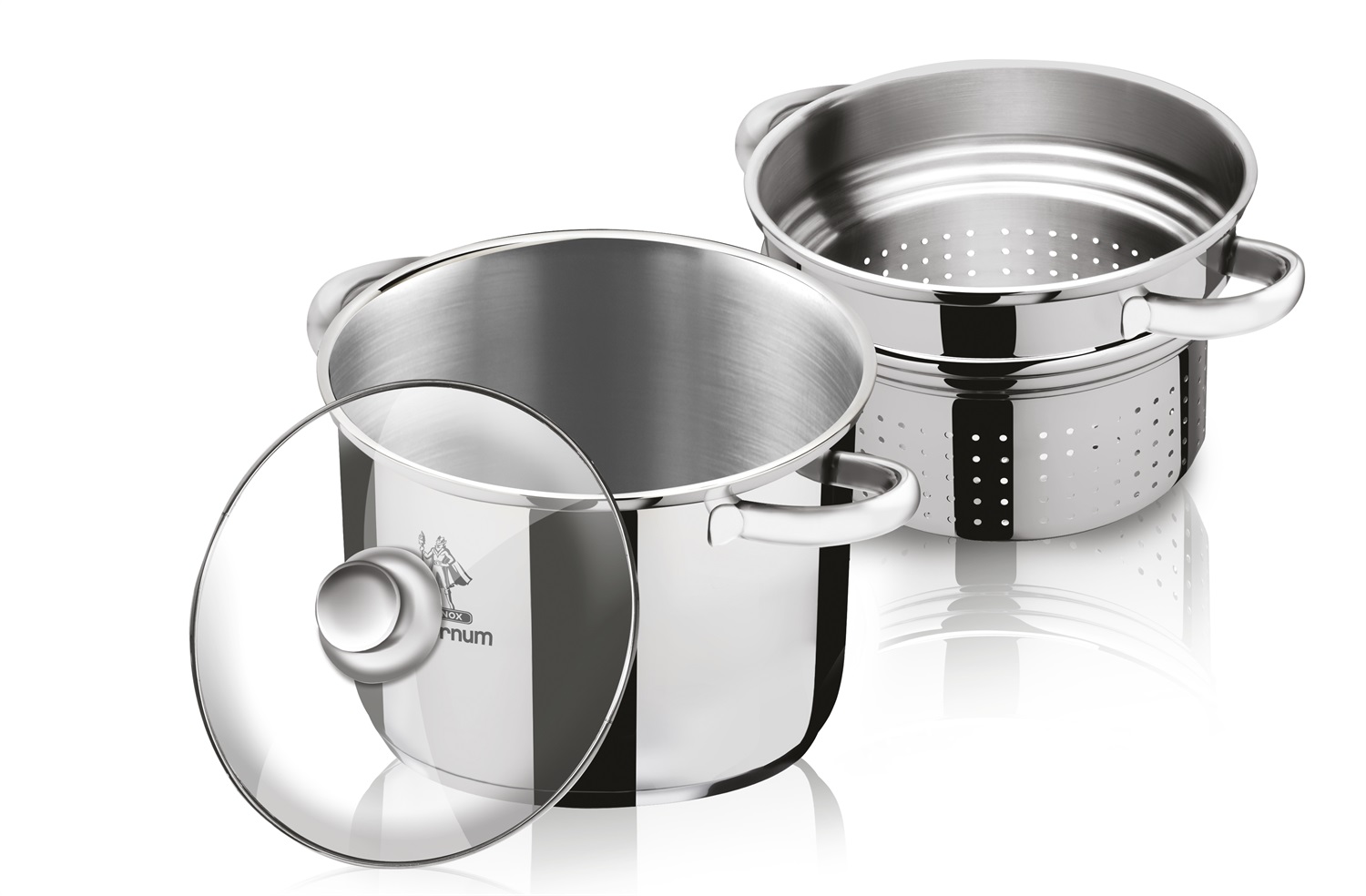 Aeternum AP000077 Pentola Multifunzionale in Acciaio Inox 22 cm - Compatibile con Gas, Alogena e Induzione