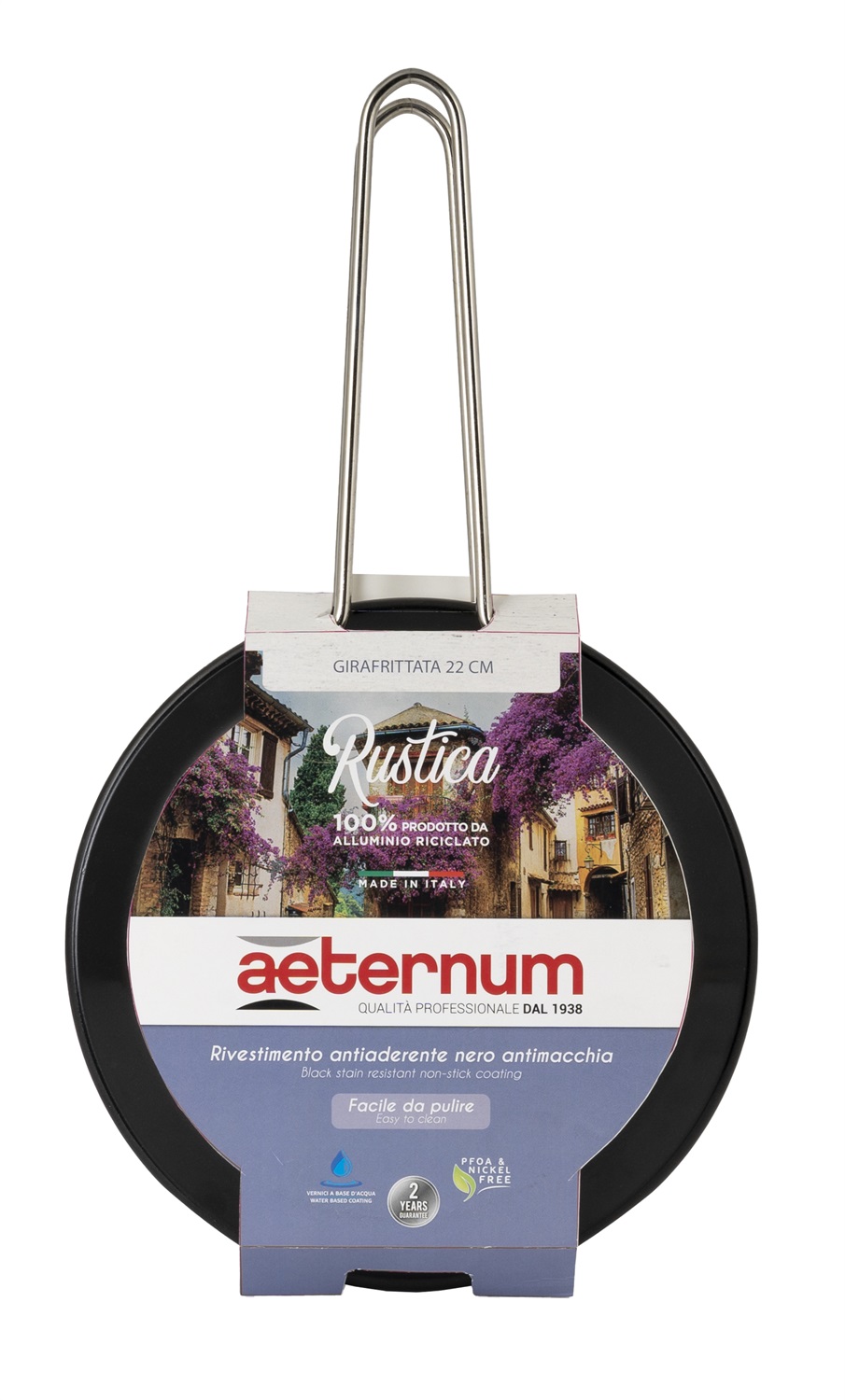 Aeternum Padella Girafrittata e Omelette 22 cm in Alluminio con Rivestimento Ceramico