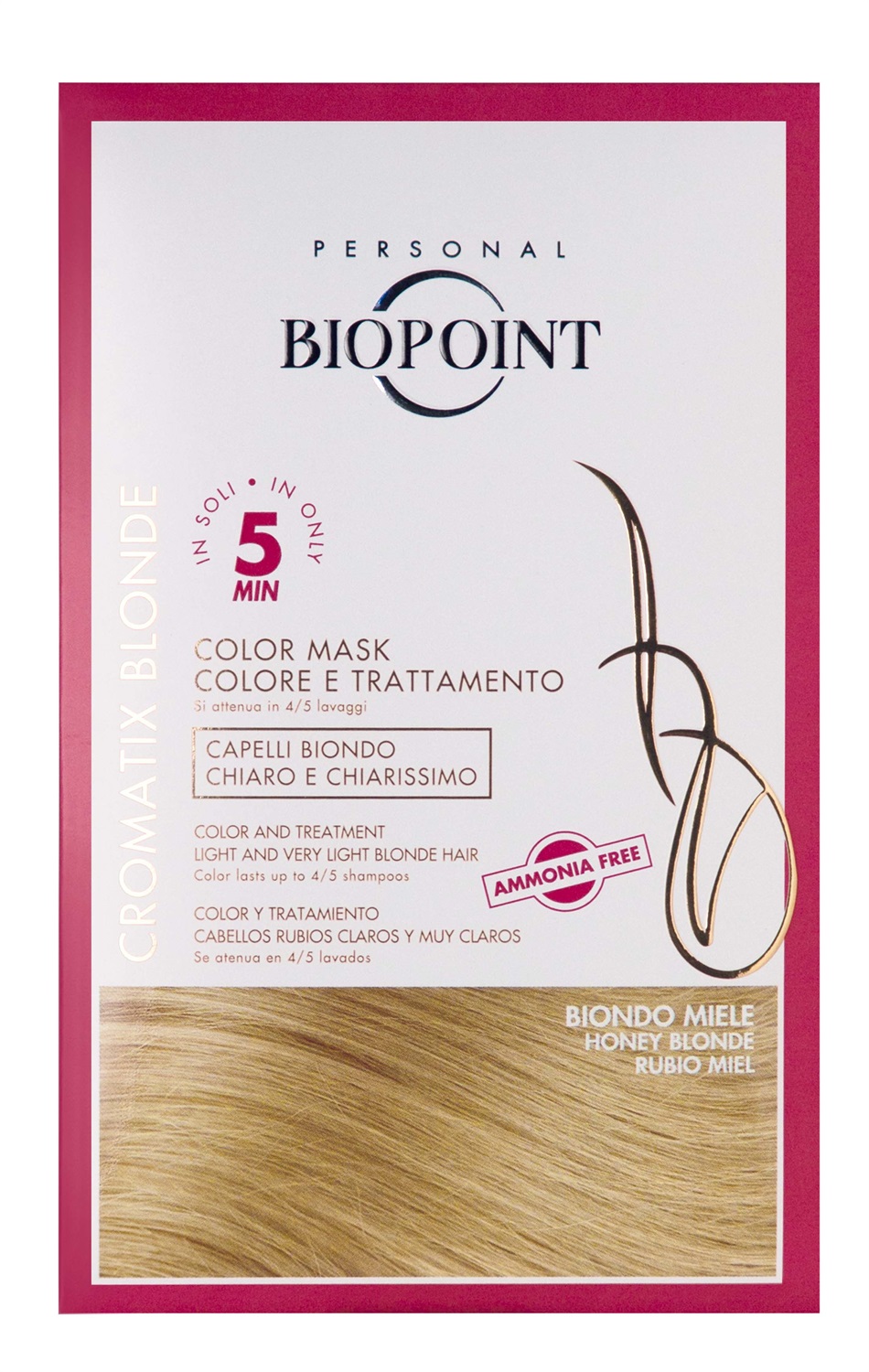 Biopoint Cromatix Color Mask Biondo Miele 30ml - Trattamento Colorante Istantaneo Tono su Tono, Senza Ammoniaca, Nutriente e Ravvivante