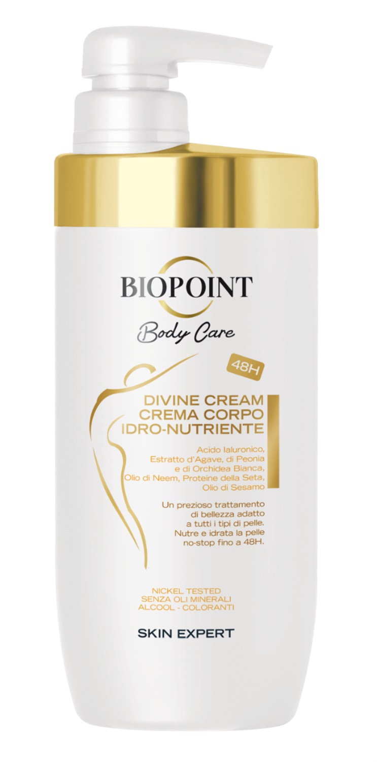 Biopoint Divine Cream Crema Corpo Idro-Nutriente 500 ml - Idratante, Nutriente, Formula ad Assorbimento Rapido