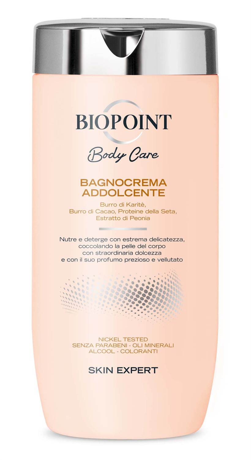 Biopoint Bagnocrema Addolcente 400 ml - Nutre e Deterge con Delicatezza, Profumo Vellutato, Senza Oli Minerali