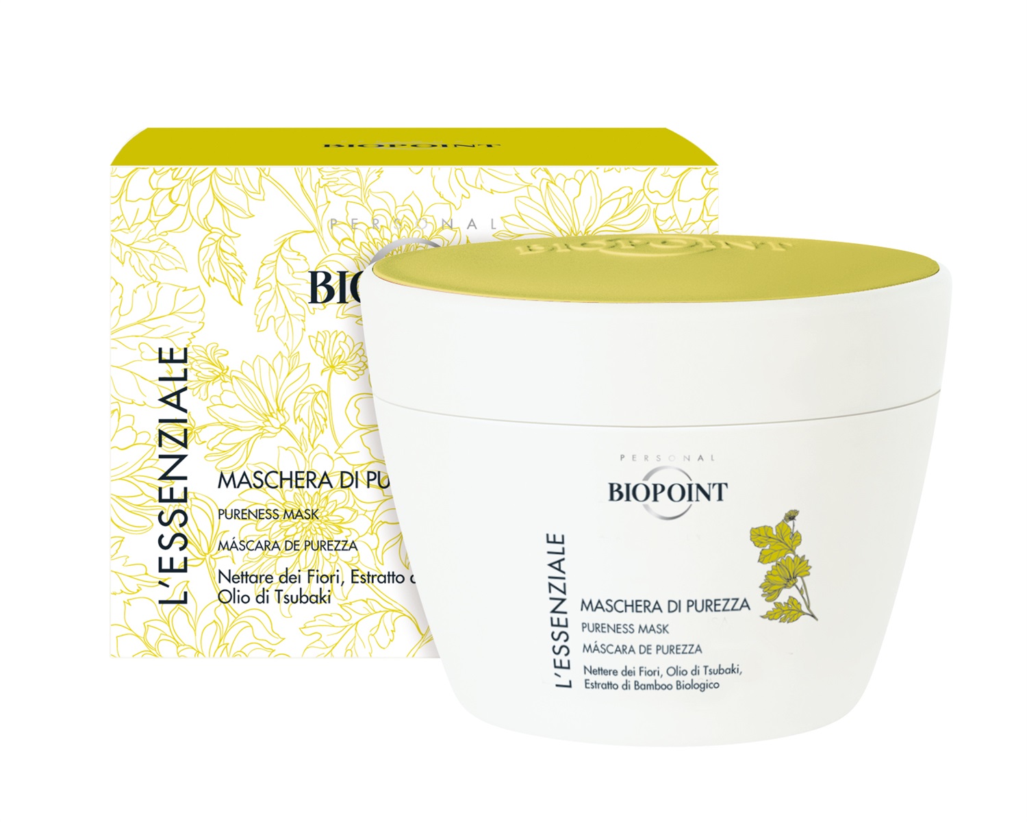 Biopoint The Essentials Maschera per capelli 200 ml - Idratante, Nutriente, Districante con Bamboo e Tsubaki, Senza Siliconi e Parabeni