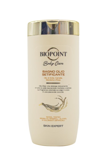 Biopoint Bagno Olio Setificante 400 ml - Nutriente e Delicato con Olio di Amla, Camelia, Mandorla e Rosa
