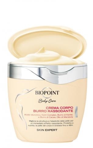 Biopoint Crema Corpo Burro Rassodante 300 ml - Idratante e Nutriente Fino a 48h, Migliora Elasticità e Compattezza della Pelle