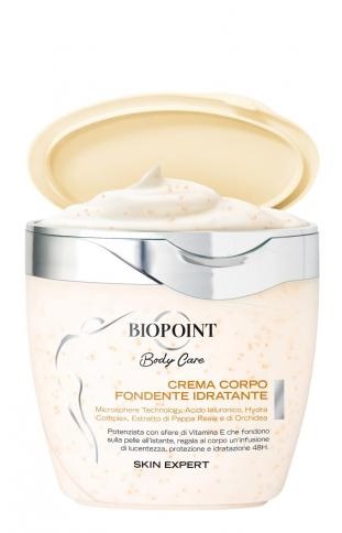 Biopoint Crema Corpo Fondente Idratante 300 ml - Azione Protettiva e Idratante Fino a 48h, Concentrato Antiossidante di Vitamina E, Texture Ricca e Cremosa
