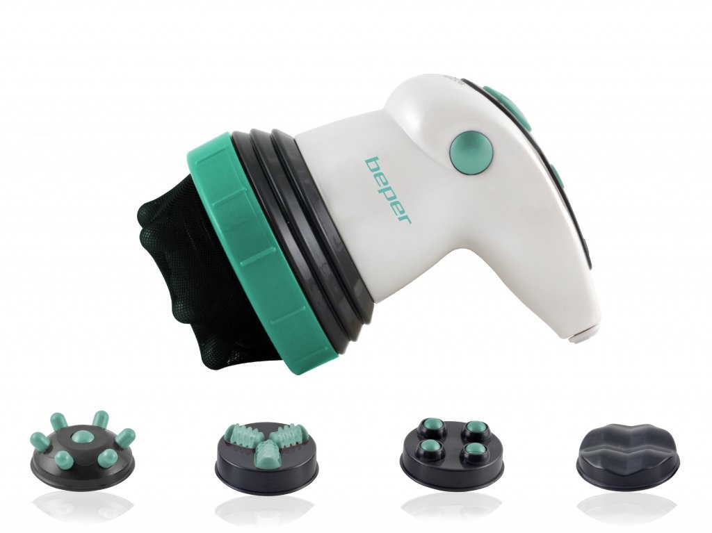 BEPER 40500 Massaggiatore Anticellulite 4 in 1 con Raggi Infrarossi, Tripla Azione Circolare, Tonificante e Rassodante, Potenza Regolabile