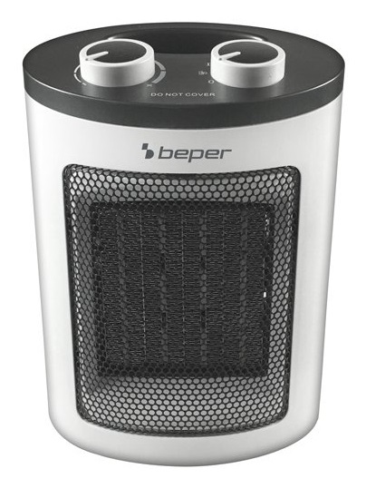 Beper RI.080 - Termoventilatore Ceramico a Basso Consumo 1500 W con Protezione Anti-Surriscaldamento - Stufetta Elettrica Interno Nero e Argento