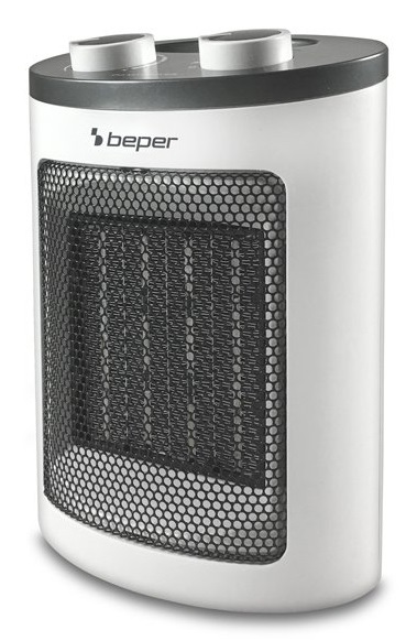 Beper RI.080 - Termoventilatore Ceramico a Basso Consumo 1500 W con Protezione Anti-Surriscaldamento - Stufetta Elettrica Interno Nero e Argento