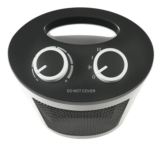 Beper RI.080 - Termoventilatore Ceramico a Basso Consumo 1500 W con Protezione Anti-Surriscaldamento - Stufetta Elettrica Interno Nero e Argento