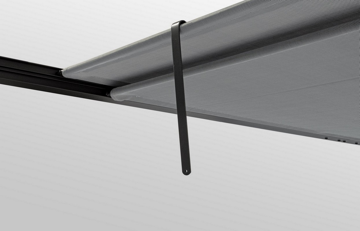 Bizzotto Gazebo Noah 3x3,6 m in Alluminio con Tetto Scorrevole in Textilene Antracite