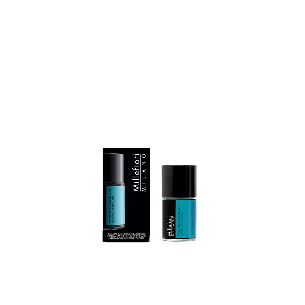 Millefiori Milano Ricarica per Diffusore Portatile Moveo - Fragranza Moments of Inspiration, 15 ml, Fino a 30 Giorni di Fragranza