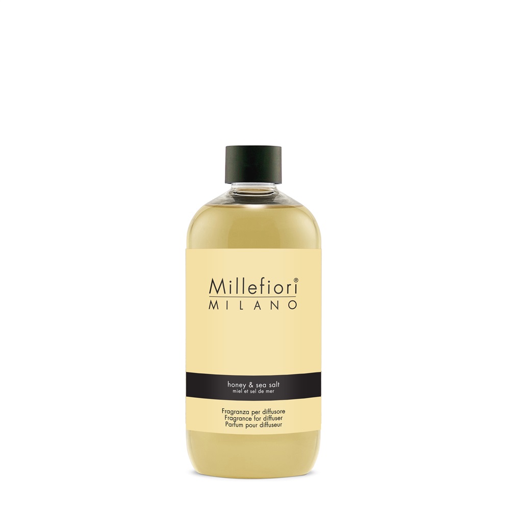 Millefiori Milano Ricarica per Diffusore 500 ml - Fragranza Honey & Sea Salt con Note Dolci e Salate