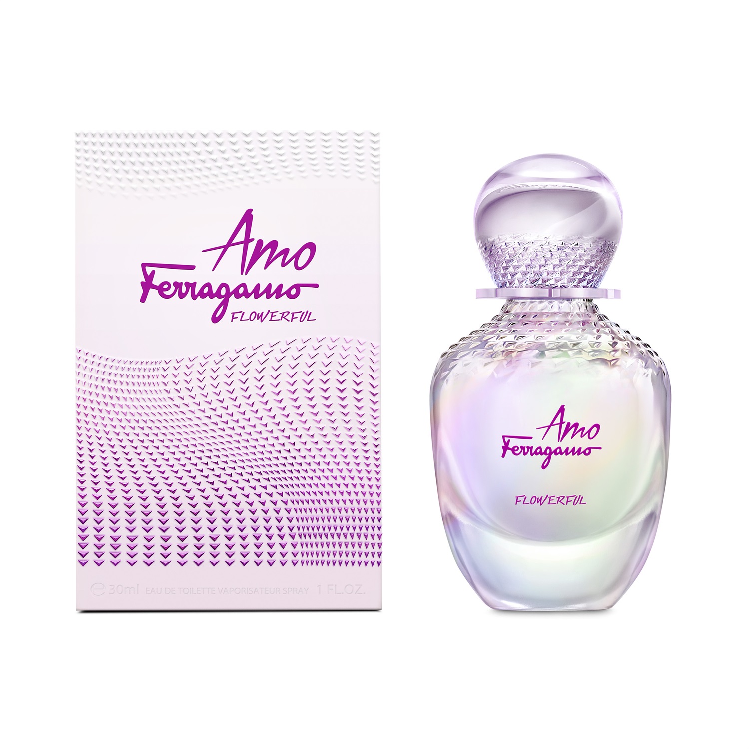Salvatore Ferragamo Amo Flowerful Eau de Toilette 30 ml - Fragranza Energica con Fiore di Yuzu e Ribes Nero