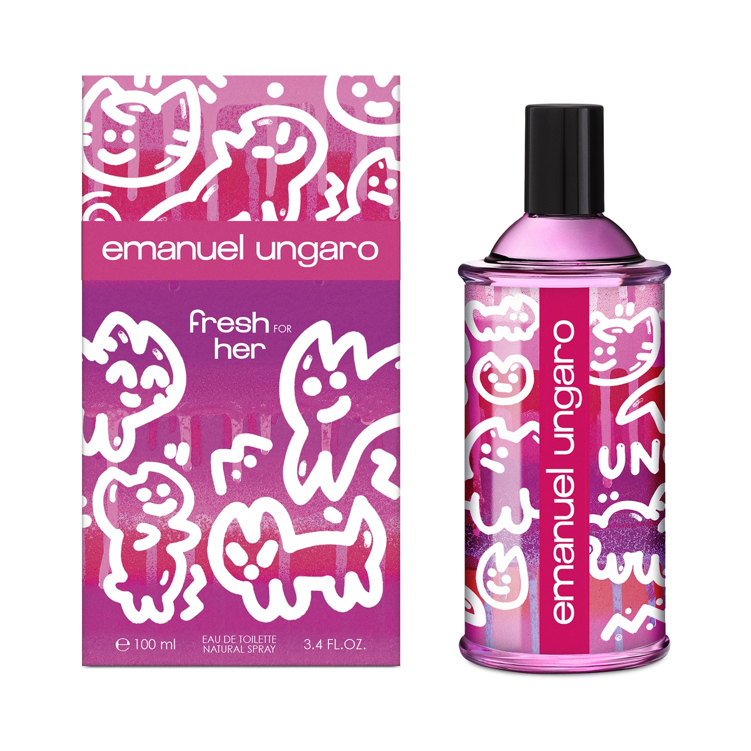 Emanuel Ungaro Fresh For Her Eau de Toilette da donna 100 ml - Fragranza Ambrato Floreale con note di Pera Nashi, Bergamotto e Gelsomino